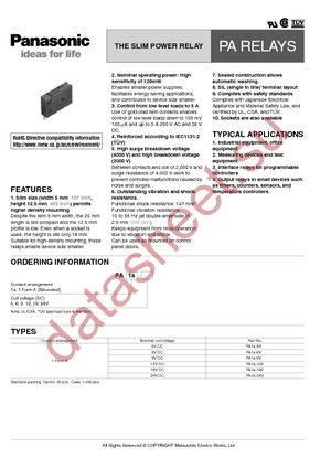 PA1A-12V datasheet  